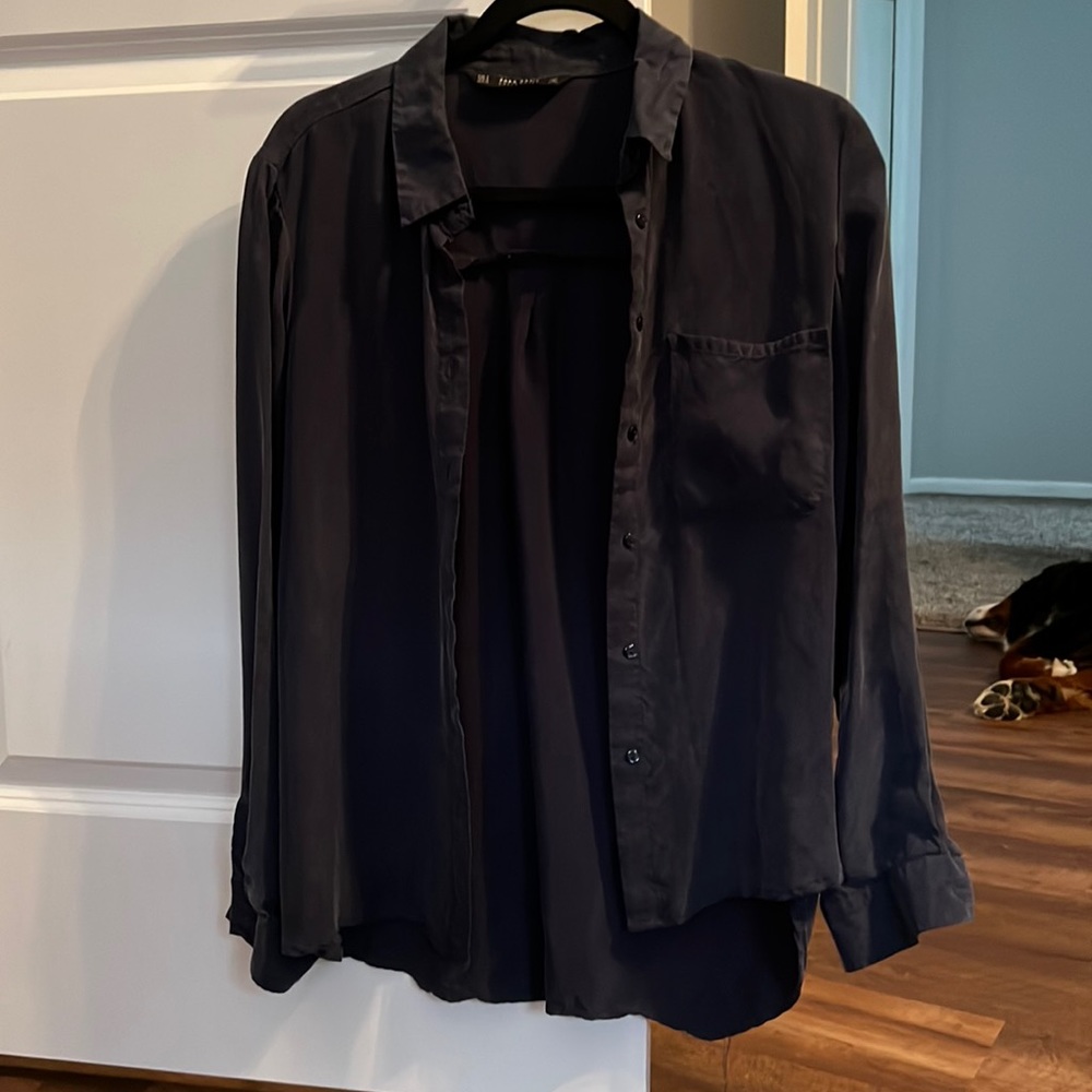 Zara Blue Button Down